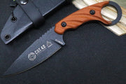 Tops C.U.T. 4.0 Fixed Blade - 1095 Steel / Tan Canvas Micarta Handle / Black Kydex Sheath CUT-40 - Northwest Knives