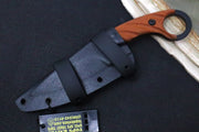 Tops C.U.T. 4.0 Fixed Blade - 1095 Steel / Tan Canvas Micarta Handle / Black Kydex Sheath CUT-40 - Northwest Knives