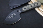 Tops American Trail Maker - 1095 Steel / Black Linen Micarta Handle / Kydex Sheath ATM-01 - Northwest Knives