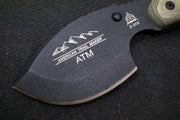 Tops American Trail Maker - 1095 Steel / Black Linen Micarta Handle / Kydex Sheath ATM-01 - Northwest Knives