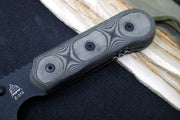 Tops American Trail Maker - 1095 Steel / Black Linen Micarta Handle / Kydex Sheath ATM-01 - Northwest Knives