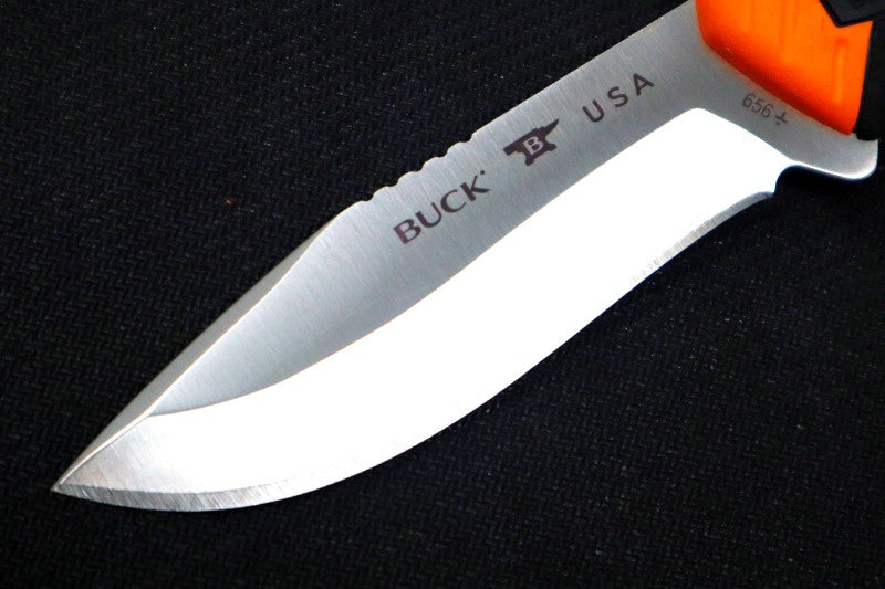 Buck 656 Pursuit Pro Hunting Knife - CPM-S35VN Blade / Orange & Black Versaflex Handle / Nylon Sheath 12751
