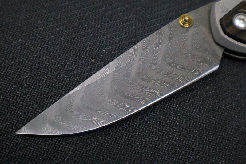 Chris Reeve Knives Large Sebenza 31 - Chad Nichols Boomerang Damascus / Macassar Ebony Handle L31-1118 (A1)