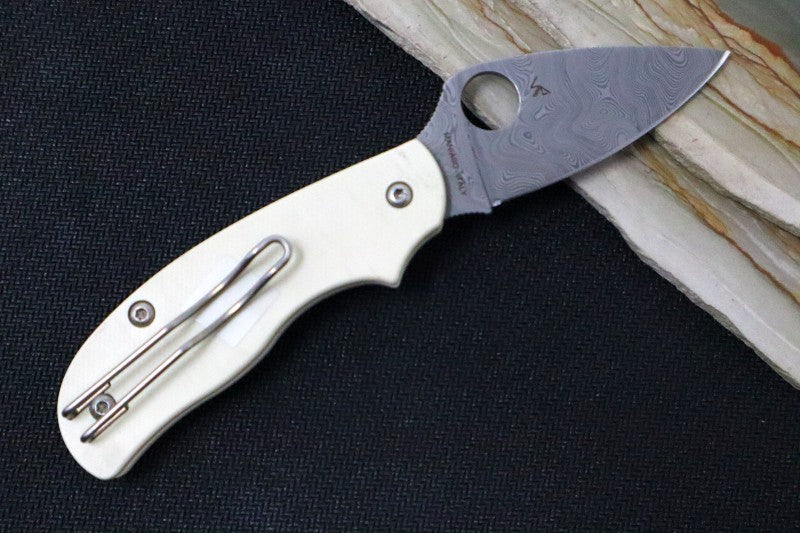 Spyderco Urban Slip-It SPRINT RUN - Ivory G-10 / Damasteel DS93X Blade C127GIVD