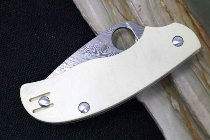 Spyderco Urban Slip-It SPRINT RUN - Ivory G-10 / Damasteel DS93X Blade C127GIVD