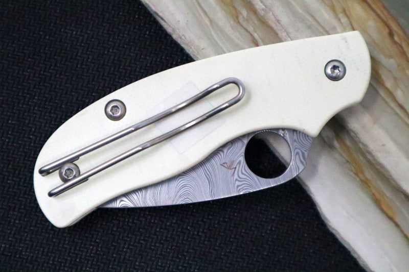 Spyderco Urban Slip-It SPRINT RUN - Ivory G-10 / Damasteel DS93X Blade C127GIVD