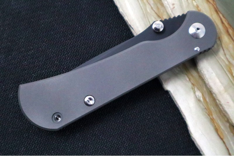 Toor Knives Merchant FL35S 2.0 - Black KG Guncote CPM-S35VN Steel / Tanto Blade / Stone Titanium Handle 00388834