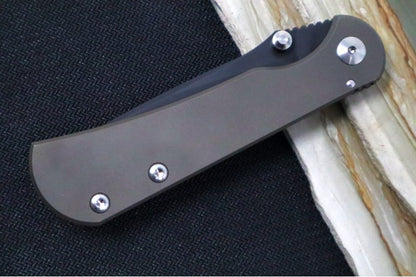 Toor Knives Merchant FL35S 2.0 - Black KG Gunkote CPM-S35VN Steel / Drop Point Blade / Bronzed Titanium Handle 86659042
