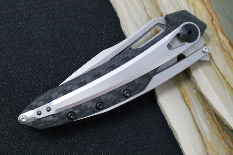 Zero Tolerance 0990 - CPM-20CV Steel / Spear Point Blade / Carbon Fiber & Steel Handle