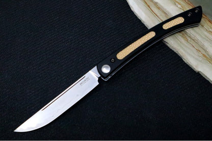 MCUSTA The Executive Personal Steak Knife Limited Edition- San Mai Blade with VG-10 Core Blade / Black Aluminum Handle with White Sting Ray Inays Handle MC-STLE-W