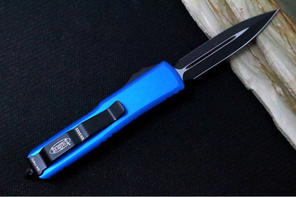 Microtech UTX-85 OTF - Double Edge / Black Blade / Blue Body - 232-1BL