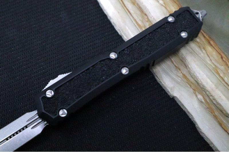 Black Anodized Aluminum Handle with Grip-Tape Inlays | Microtech Makora | Northwest Knives