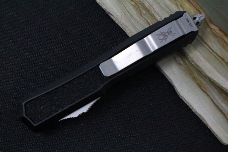 Black Anodized Aluminum Handle with Grip-Tape Inlays For Microtech Makora OTF | Northwest Knives