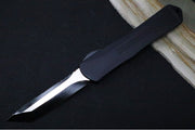Heretic Knives Manticore-X OTF - Battleworn Black finish / Tanto Blade / Elmax Steel / Black Anodized Aluminum Handle H031-8A - Northwest Knives