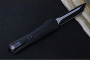 Heretic Knives Manticore-X OTF - Battleworn Black finish / Tanto Blade / Elmax Steel / Black Anodized Aluminum Handle H031-8A - Northwest Knives