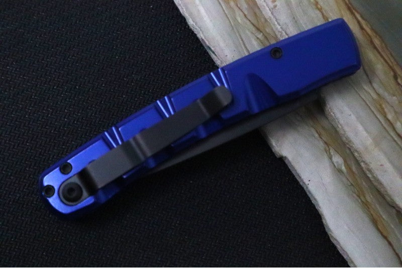 Piranha Knives "Virus" - Black Blade / CPM-S30V / Blue Anodized Aluminum Handle