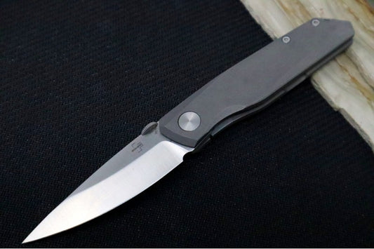 Boker Plus Connector - Bead-blasted Titanium Handle / Stonewashed Blade / CPM-S35VN Steel 01BO353