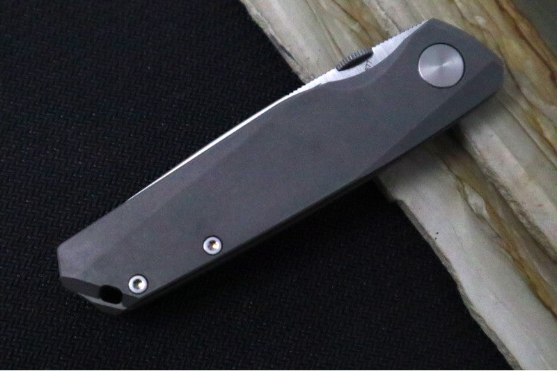 Boker Plus Connector - Bead-blasted Titanium Handle / Stonewashed Blade / CPM-S35VN Steel 01BO353