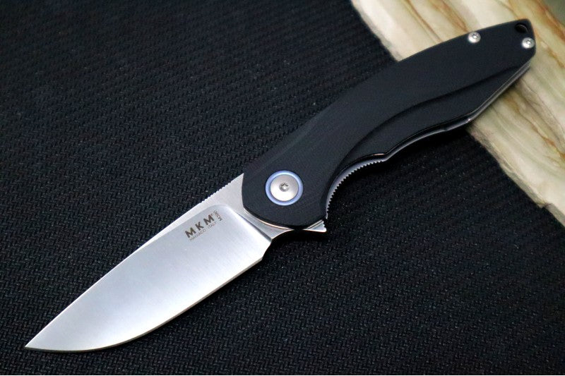 Maniago Knife Makers Timavo - Satin Drop Point Blade / M390 Steel / Black G-10 Handle