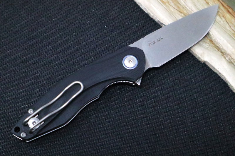 Maniago Knife Makers Timavo - Satin Drop Point Blade / M390 Steel / Black G-10 Handle