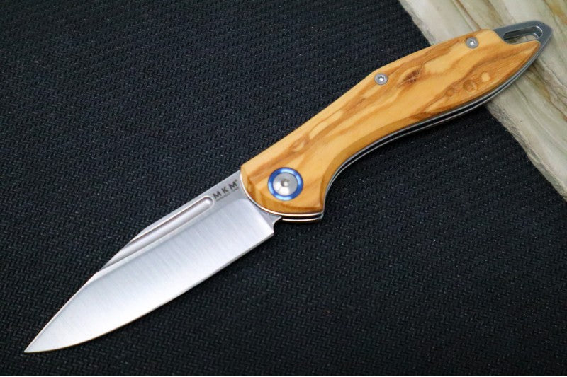 Maniago Knife Makers Fara - Satin Clip Point Blade / M390 Steel / Olive Wood Handle MK-MY01-O