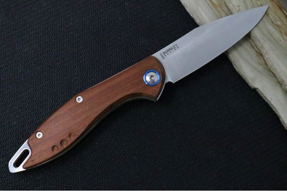 Maniago Knife Makers Fara - Satin Clip Point Blade / M390 Steel / Santos Wood Handle MK-MY01-S