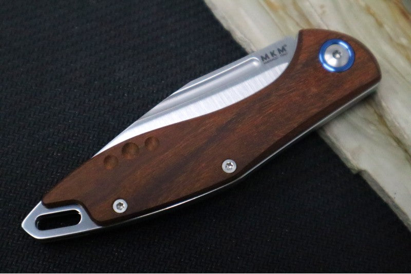 Maniago Knife Makers Fara - Satin Clip Point Blade / M390 Steel / Santos Wood Handle MK-MY01-S