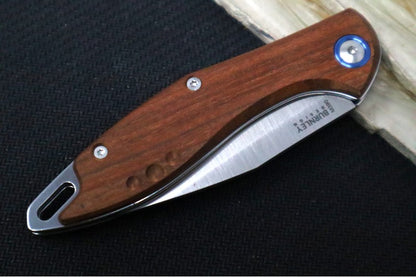 Maniago Knife Makers Fara - Satin Clip Point Blade / M390 Steel / Santos Wood Handle MK-MY01-S