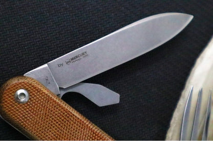 Maniago Knife Makers Malga 6 Multi-tool - M390 Steel / Natural Canvas Micarta Handle