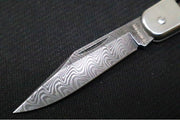 Boker 98k Damascus - Walnut Wood Handle Scales / Chad Nichols Ripple Pattern 110715DAM - Northwest Knives