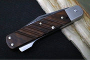 Boker 98k Damascus - Walnut Wood Handle Scales / Chad Nichols Ripple Pattern 110715DAM - Northwest Knives