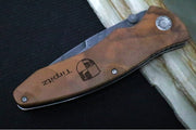 Boker Tirpitz-Damascus - Walnut Wood Handle Scales / Damascus Blade 110192DAM - Northwest Knives