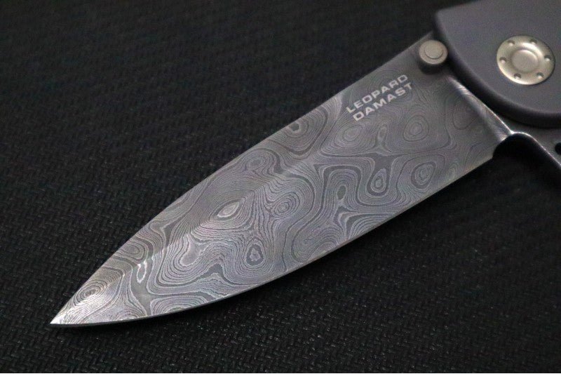 Boker Leopard Damascus III - Aluminum Handle Scales with Damascus Inlays / Damascus Blade 110237DAM - Northwest Knives