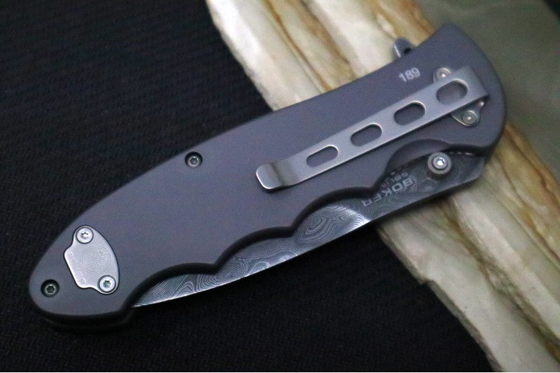 Boker Leopard Damascus III - Aluminum Handle Scales with Damascus Inlays / Damascus Blade 110237DAM