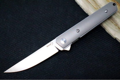 Boker Plus Kwaiken Air Mini Flipper - Titanium Handle Inlays / Satin Blade / D2 Steel 01BO267