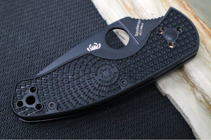 Spyderco Persistence - Black FRN Handle / Black Blade with a Partial Serrate / 8Cr13MoV - C136PSBBK