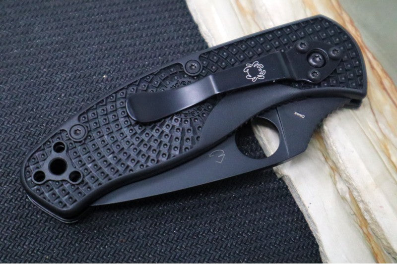 Spyderco Persistence - Black FRN Handle / Black Blade with a Partial Serrate / 8Cr13MoV - C136PSBBK - Northwest Knives