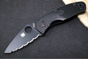 Spyderco Persistence - Black FRN Handle / Black Blade with a Full Serrate / 8Cr13MoV - C136SBBK - Northwest Knives