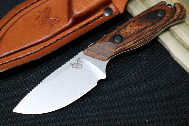 Benchmade 15017 Hidden Canyon Hunter - CPM-S30V Blade / Drop Point Blade / Stabilized Wood Handle - Northwest Knives