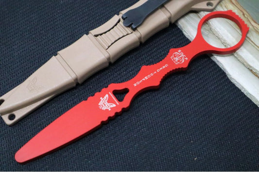 Benchmade 176T SOCP Dagger - Red Trainer / Sand Sheath