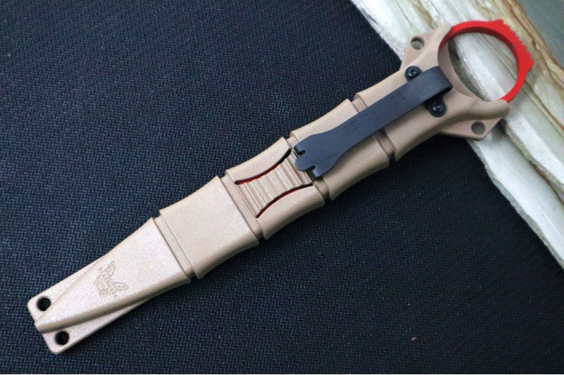 Benchmade 176T SOCP Dagger - Red Trainer / Sand Sheath