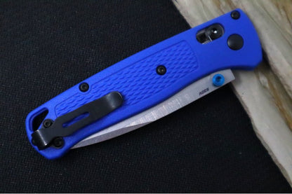 Blue Grivory Handle With Partial Stainless Liners | Drop Point Blade | Benchmade 535 Bugout | Northwest Knives