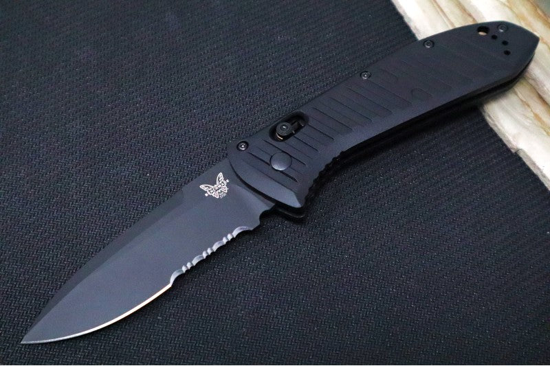 Benchmade 5700SBK Presidio Knife - Black Partial Serrated Edge - Automatic