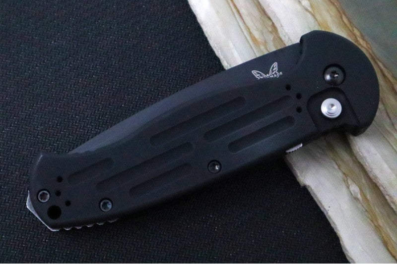 Benchmade 9051SBK AFO II Knife - Black Partial Serrate Blade - Automatic