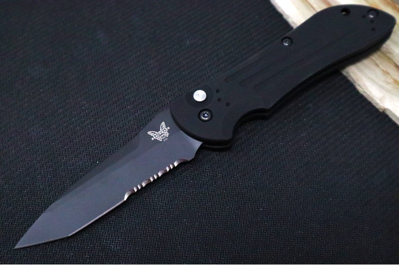 Benchmade 9101SBK Auto Stryker - Black Tanto Blade with Partial Serrate- Automatic