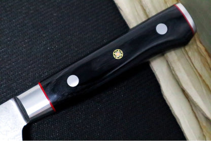 MCUSTA Zanmai Classic Pro 7" Santoku - VG-10 Core Damascus Blade - Pakkawood Handle - Made in Seki City, Japan