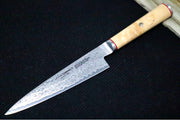 Miyabi Birchwood - 5" Utility Knife - 100 Layered Flower Damascus - SG2 Powdered Steel - Japanese Masur Birch Handle - Made in Seki City, Japan - Northwest Knives
