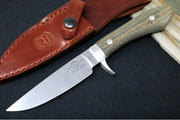 White River Knives Sendero Classic - Black & Olive Drab Linen Micarta Handle - Northwest Knives