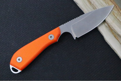 Paracord Orange Handle Grip | White River Knives Backpacker | Northwest Knives