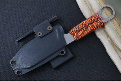 White River Knives 3.5" Firecraft  - Orange Paracord